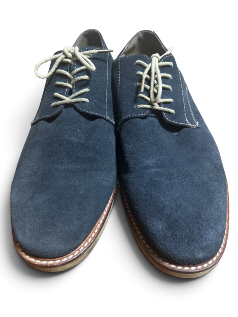 Aston Grey Dien Blue Suede Oxford Dress Shoes Men’s Size 12 GUC